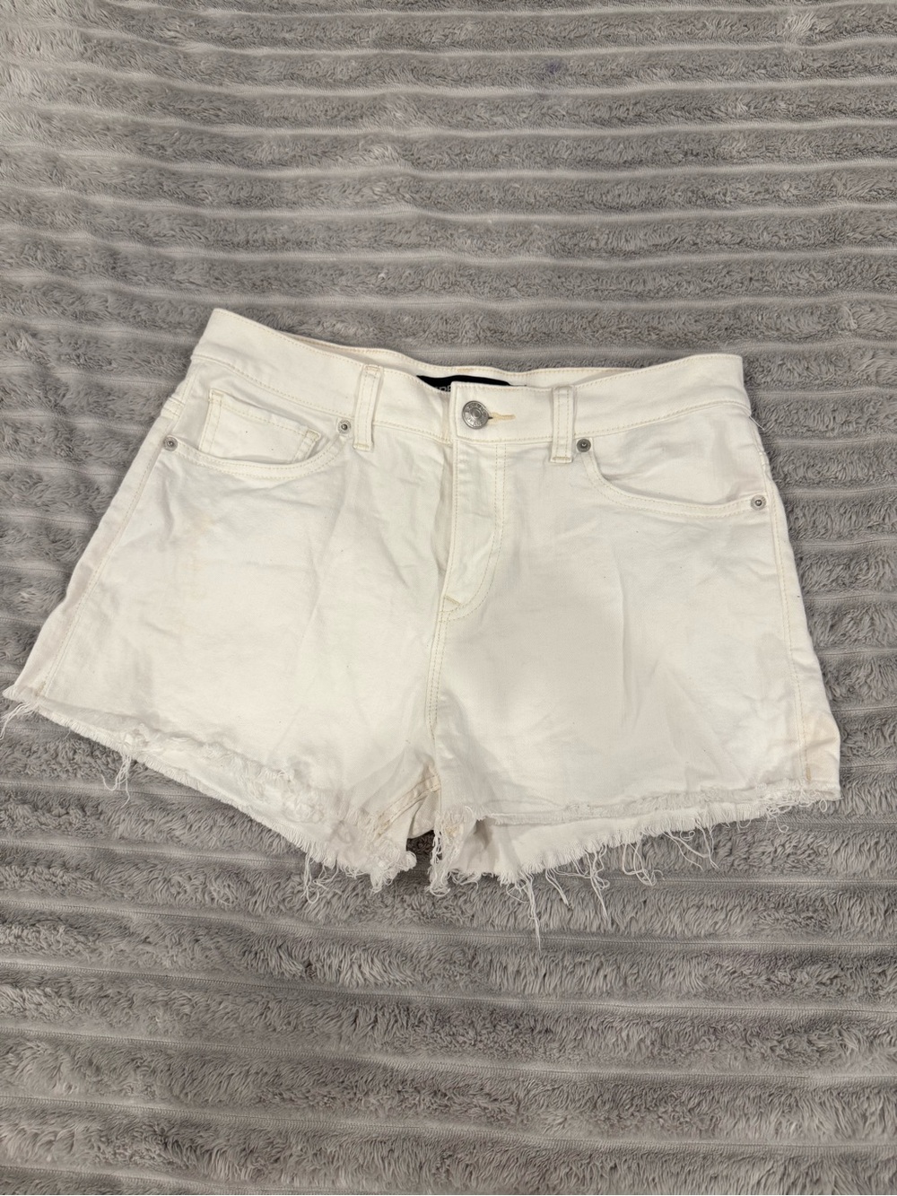 White Denim Cutoff Shorts - Women 8